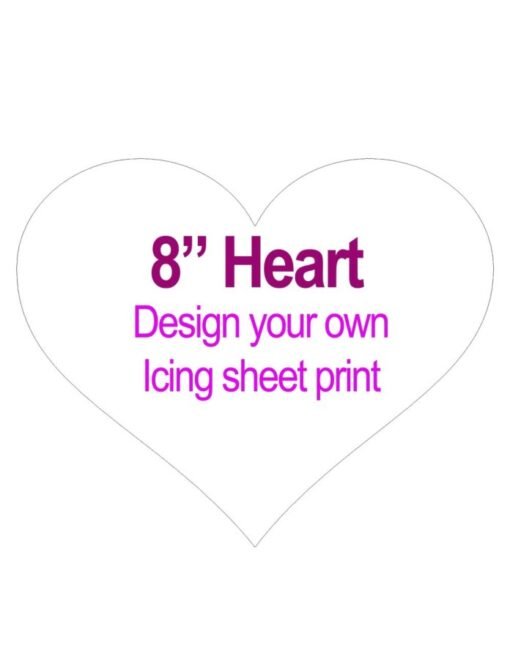 Custom Edible Print - 8" Heart