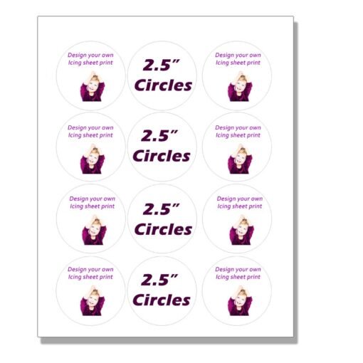 Custom Edible Print - 12 2.5" Circles