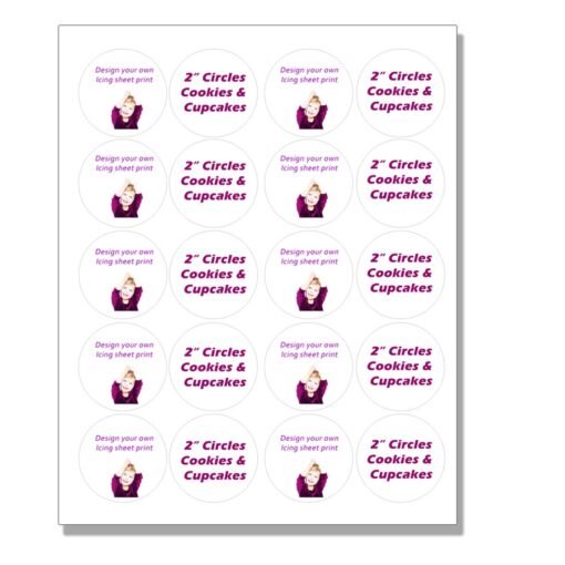 Custom Edible Print - 20  2" Circles